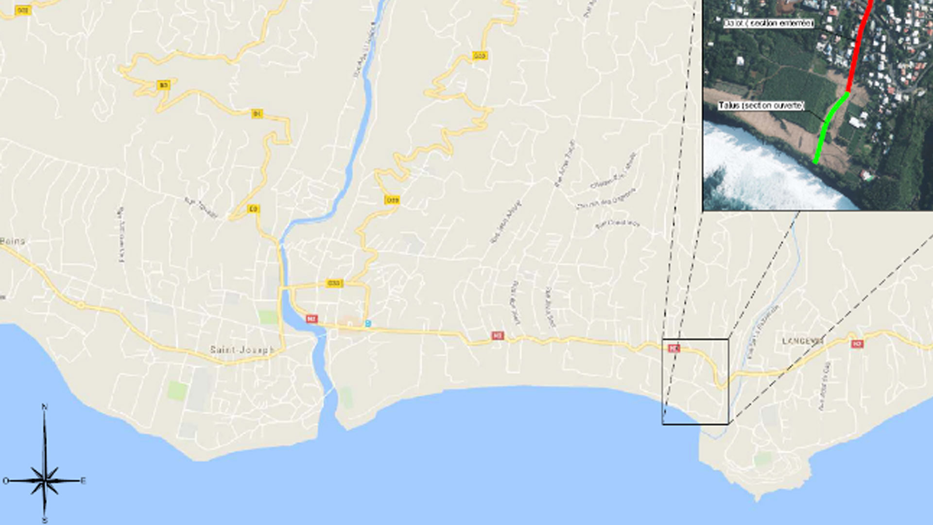 Plan de situation de l'ouvrage de Bois-Noir