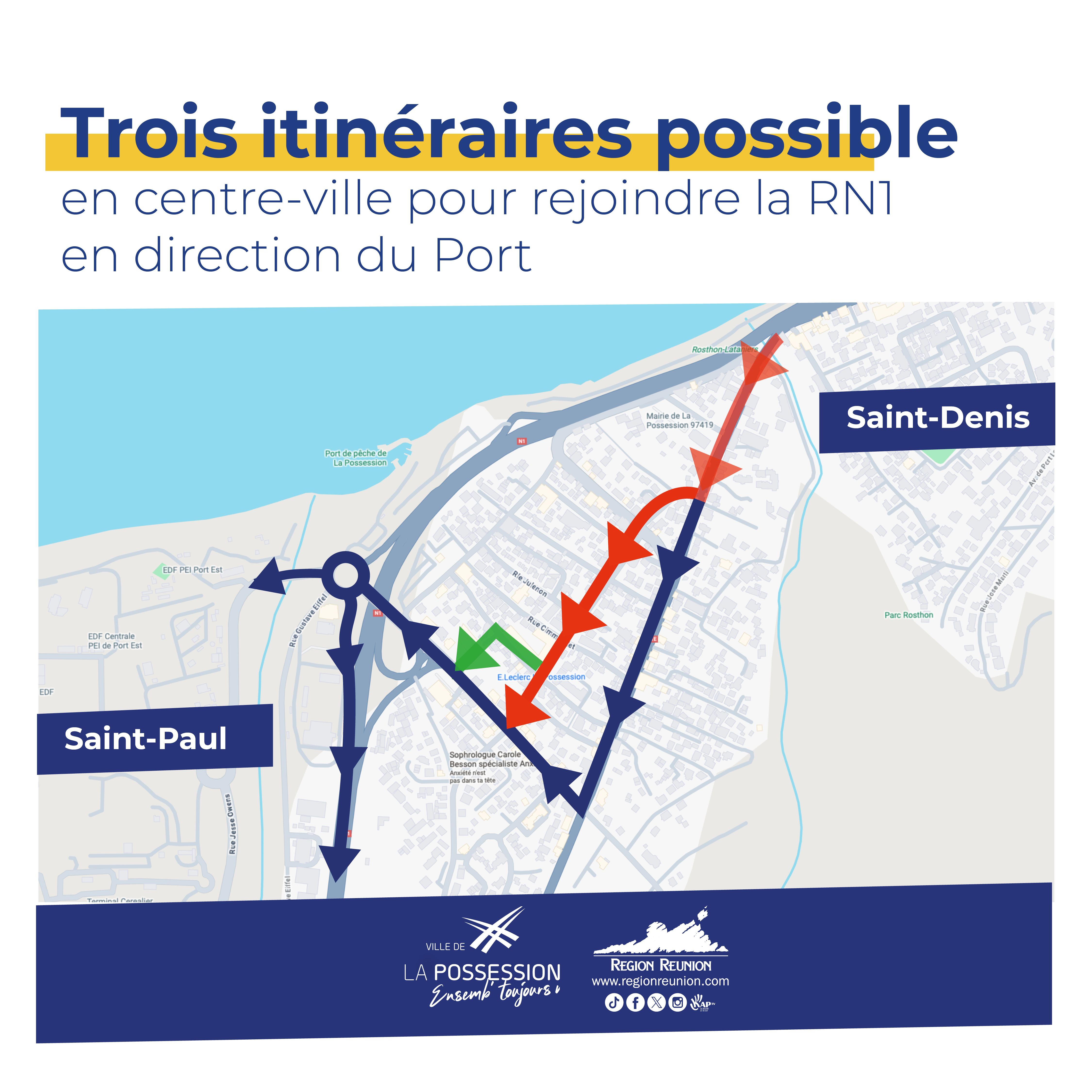 Travaux de la NRL à La Possession