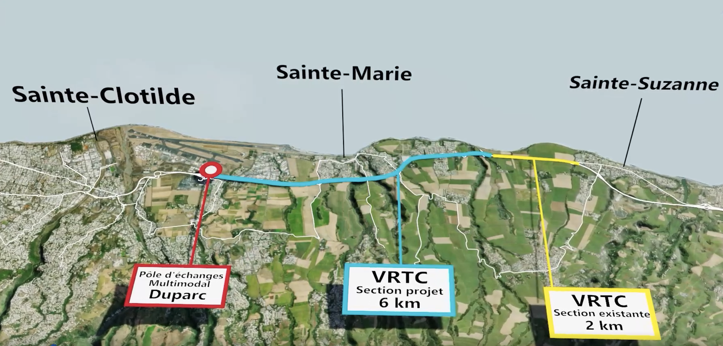 section en jaune visée par les travaux